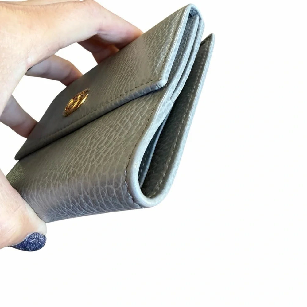Gucci GG Marmont French Flap Back short wallet gray EUC